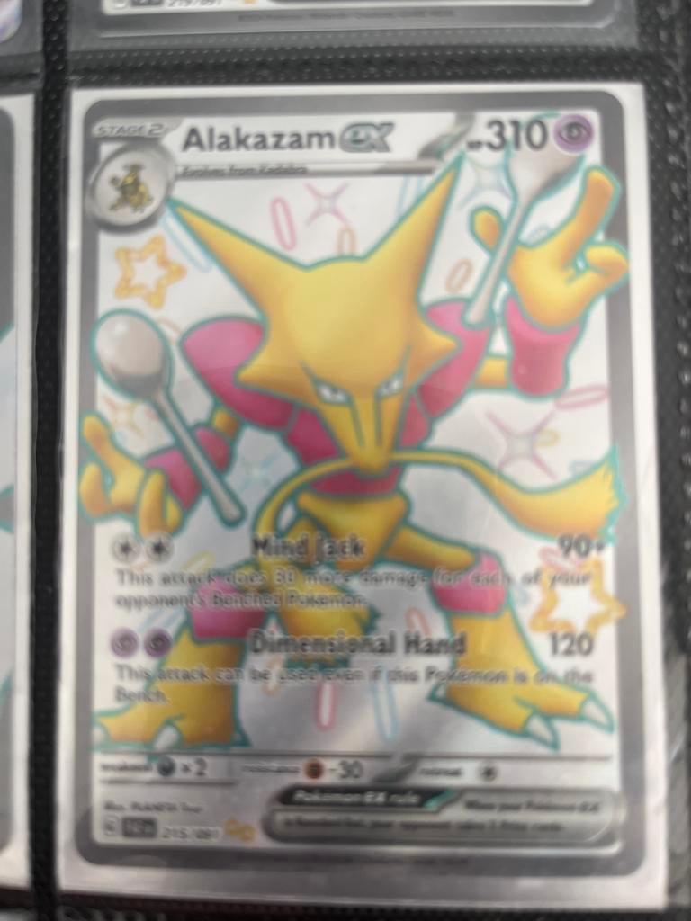 Alakazam EX Pokémon kaart, Ophalen of Verzenden, Gebruikt, Losse kaart, Foil