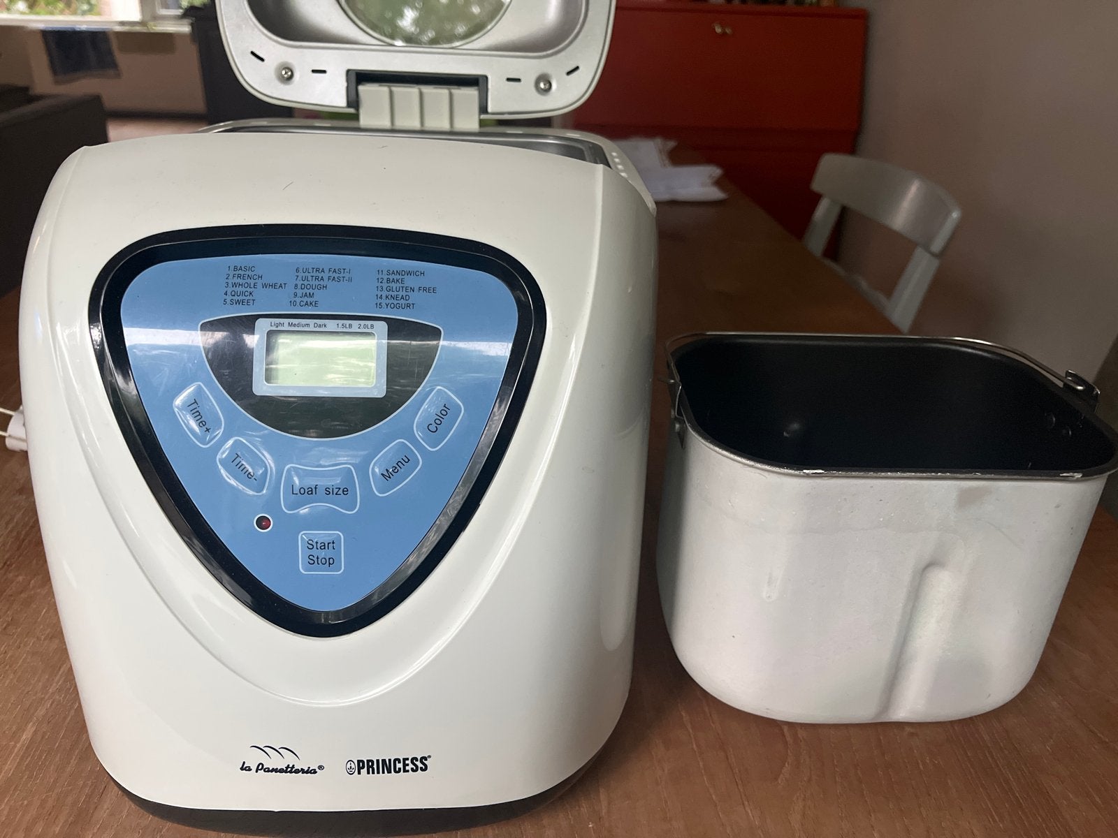 Princess Broodbakmachine - Werkt nog goed!, Witgoed en Apparatuur, Gebruikt, 800 tot 1200 gram deeg, Kijkvenster, Ophalen