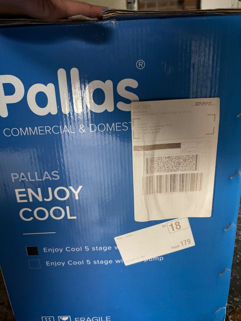 Pallas enjoy cool waterfiltratiepakket, Ophalen, Nieuw