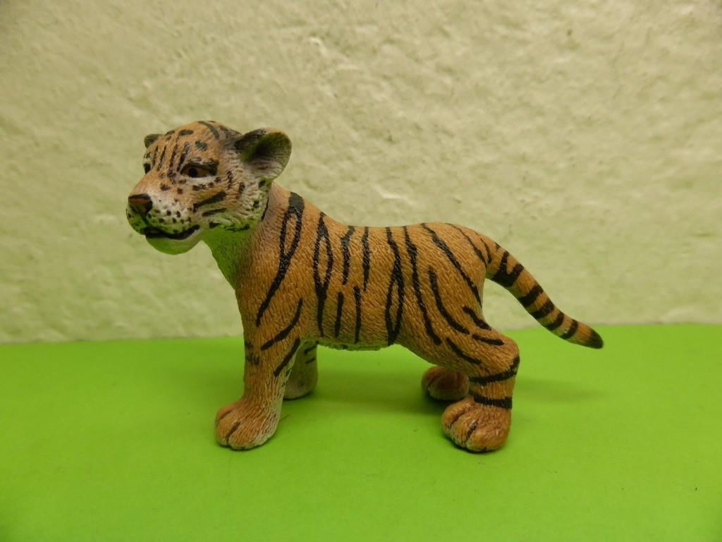 Schleich 14371 tijger jong, dierfiguur, Ophalen of Verzenden, Zo goed als nieuw, Wild dier, Beeldje of Figuurtje