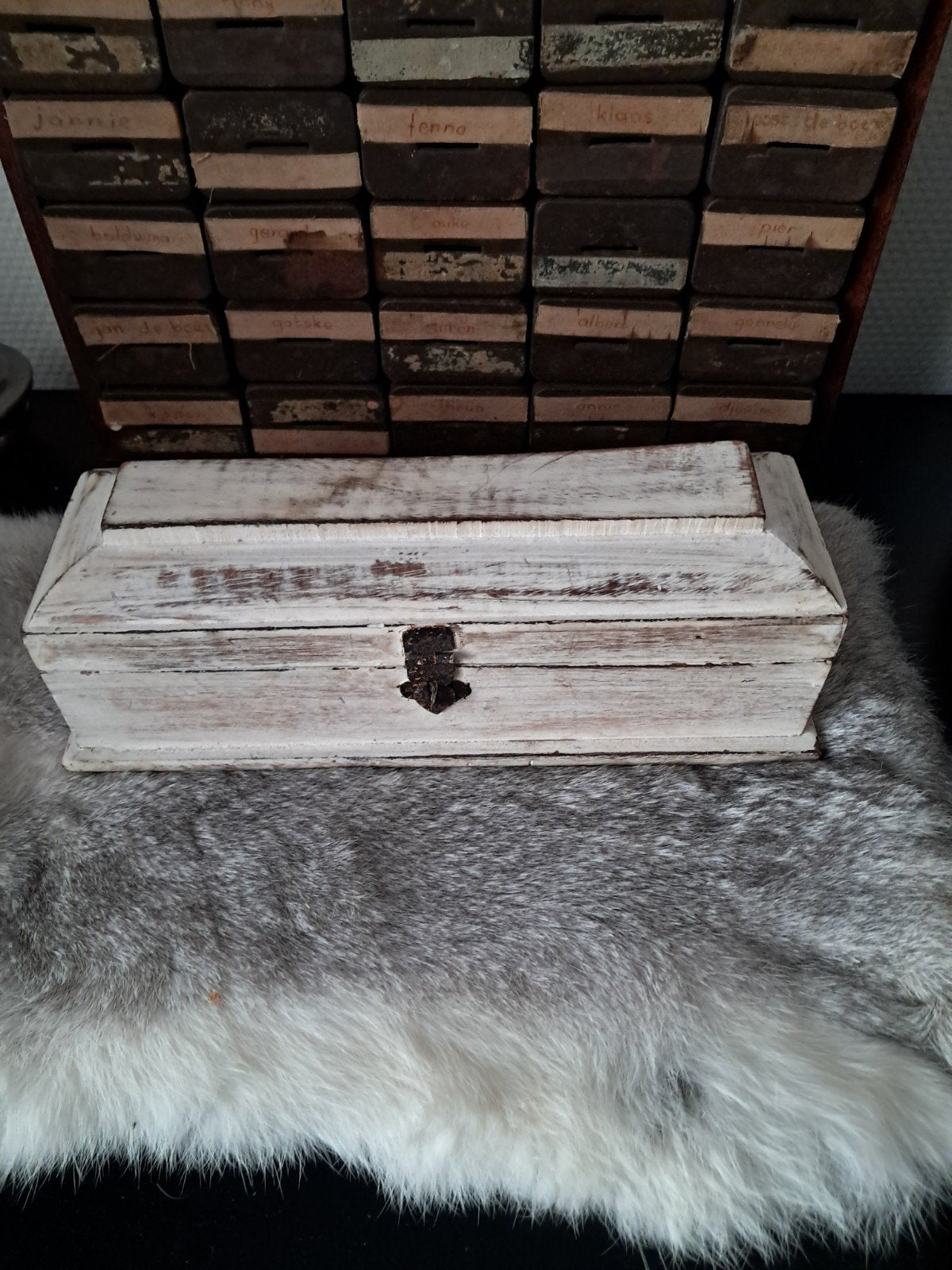 Klassieke houten pennendoos of griffeldoos, Ophalen of Verzenden