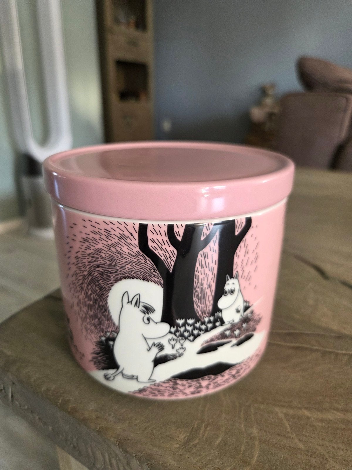 Moomin Arabia Love 30 voorraadpot 0,7L roze, Ophalen, Rond, Pot of Kruik, Zo goed als nieuw