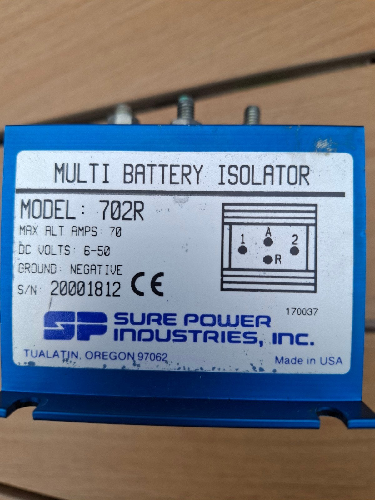 Diode brug ..Power Industries Multi Batterij Isolator 702R, Ophalen