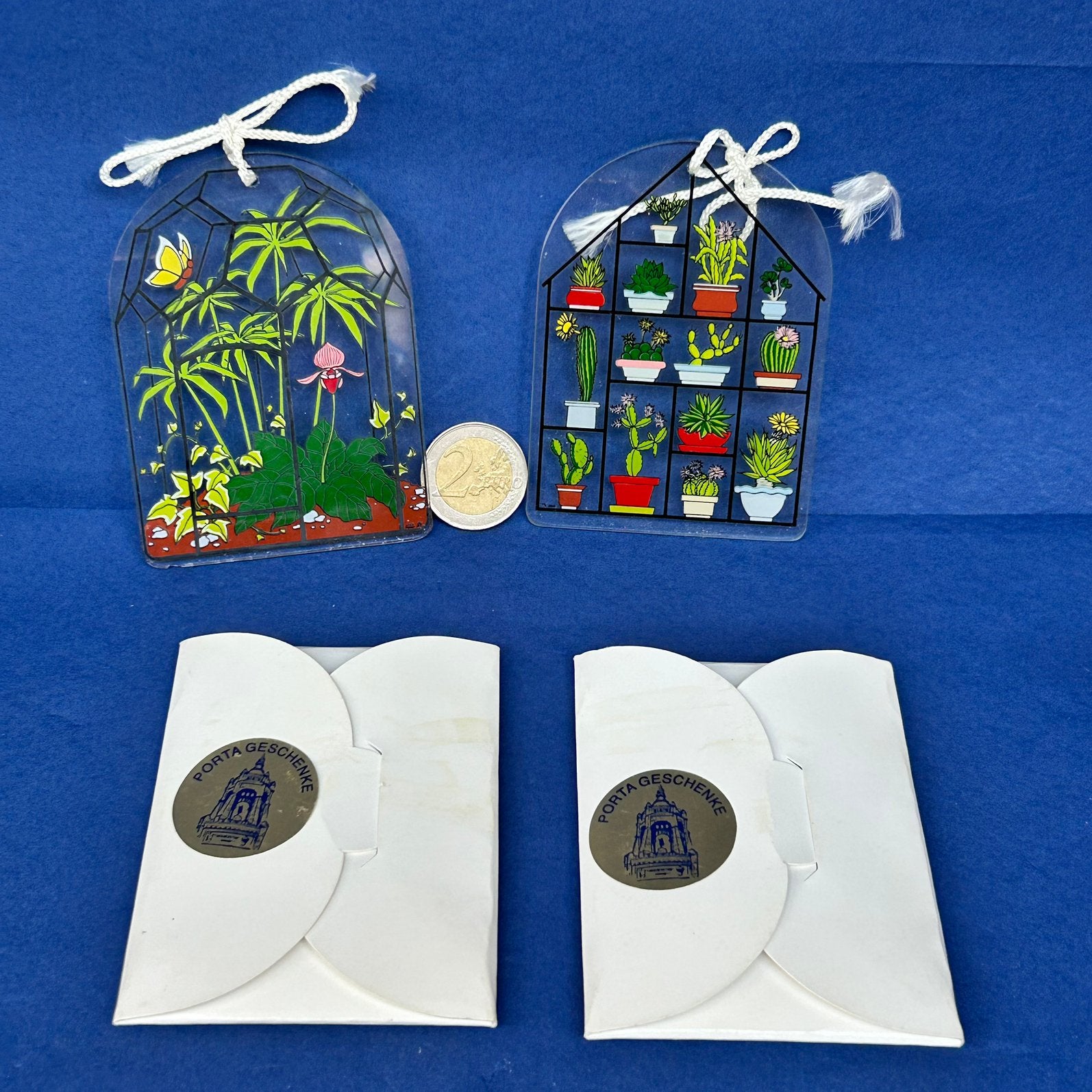 Mini glazen ruitjes met planten afbeeldingen “ulli” 84, Ophalen of Verzenden