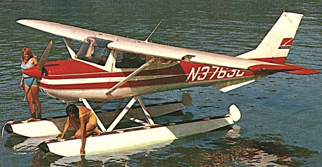 804356	Vliegtuig	1970 Watervliegtuig Cessna op drijvers, Ophalen of Verzenden, 1960 tot 1980, Gelopen, Voertuig