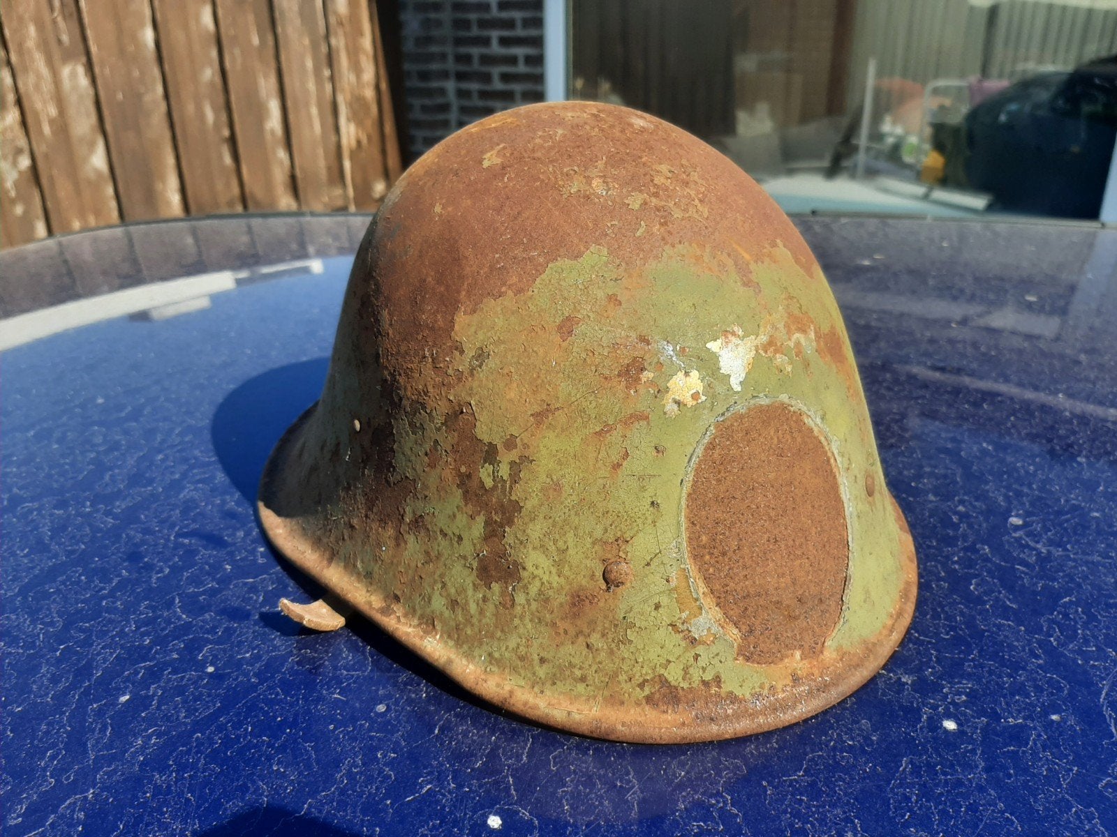 Nederlandse wo2 helm zonder plaat met binnenwerk, Verzamelen, Militaria | Tweede Wereldoorlog, Ophalen of Verzenden, Landmacht