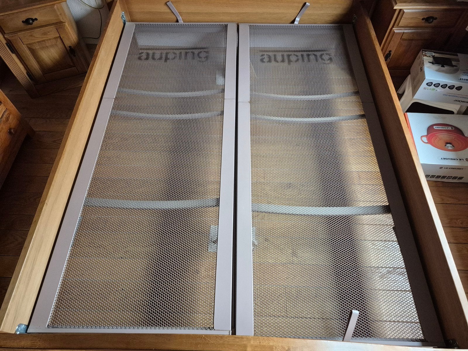 Twee Auping spiraalbodems 80x200 cm, incl. matrassen, Ophalen, Eenpersoons, 80 cm, Metaal