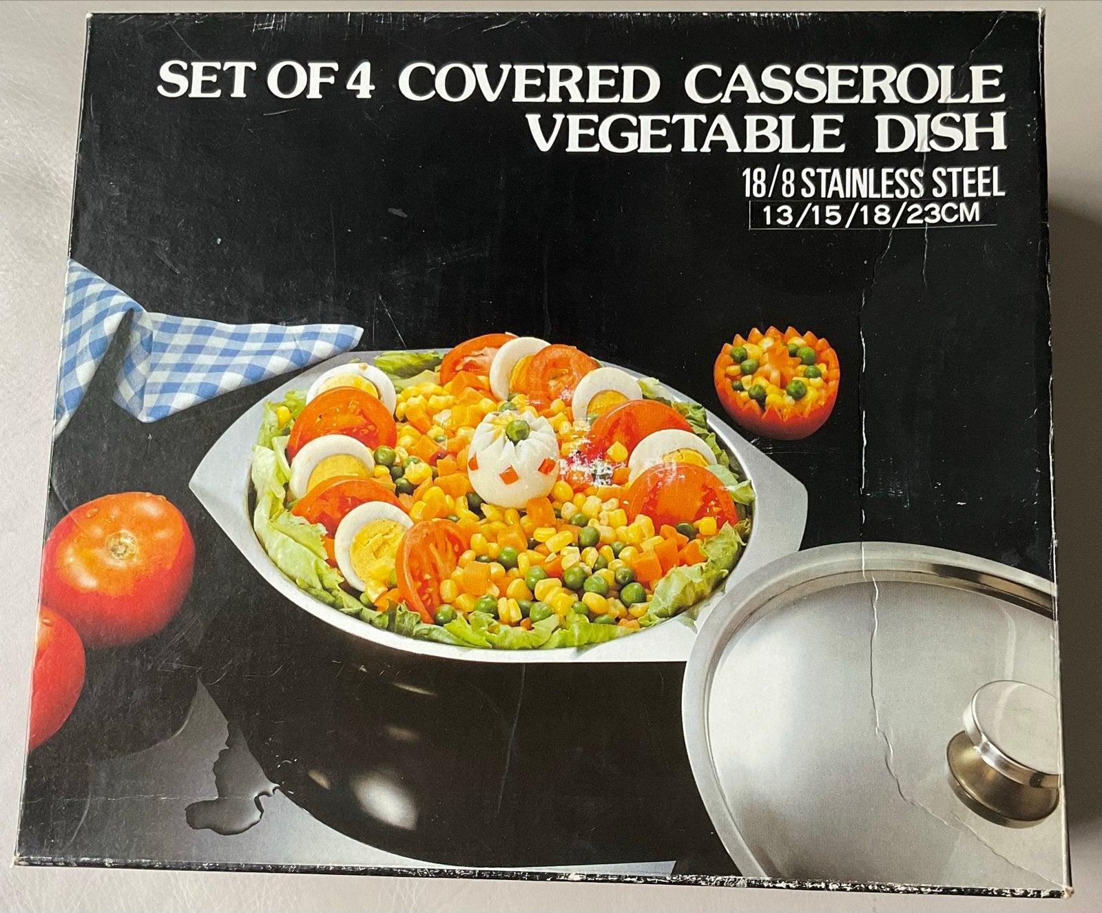 Nieuwe 4-delige RVS ovenschotelset met deksels, Huis en Inrichting, Keuken | Potten en Pannen, Nieuw, Overige typen, Rvs, Ophalen of Verzenden