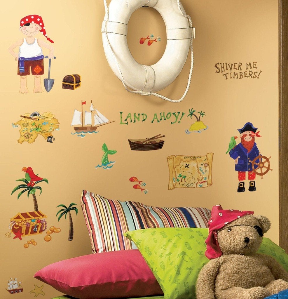 Piraten muurstickers kinderkamer - voorraad - Muurdeco4kids, Verzenden, Nieuw