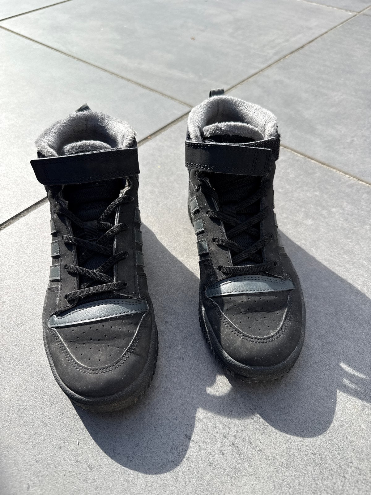 Adidas Forum Mid sneakers - Zwart - Maat 34, Ophalen of Verzenden, Gedragen, Zwart, Sneakers of Gympen