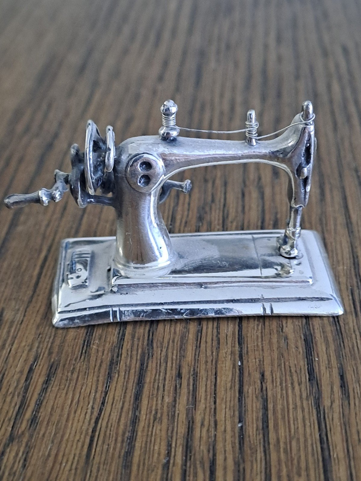 Miniatuur naaimachine zilver 925 italie, Antiek en Kunst, Ophalen of Verzenden, Zilver