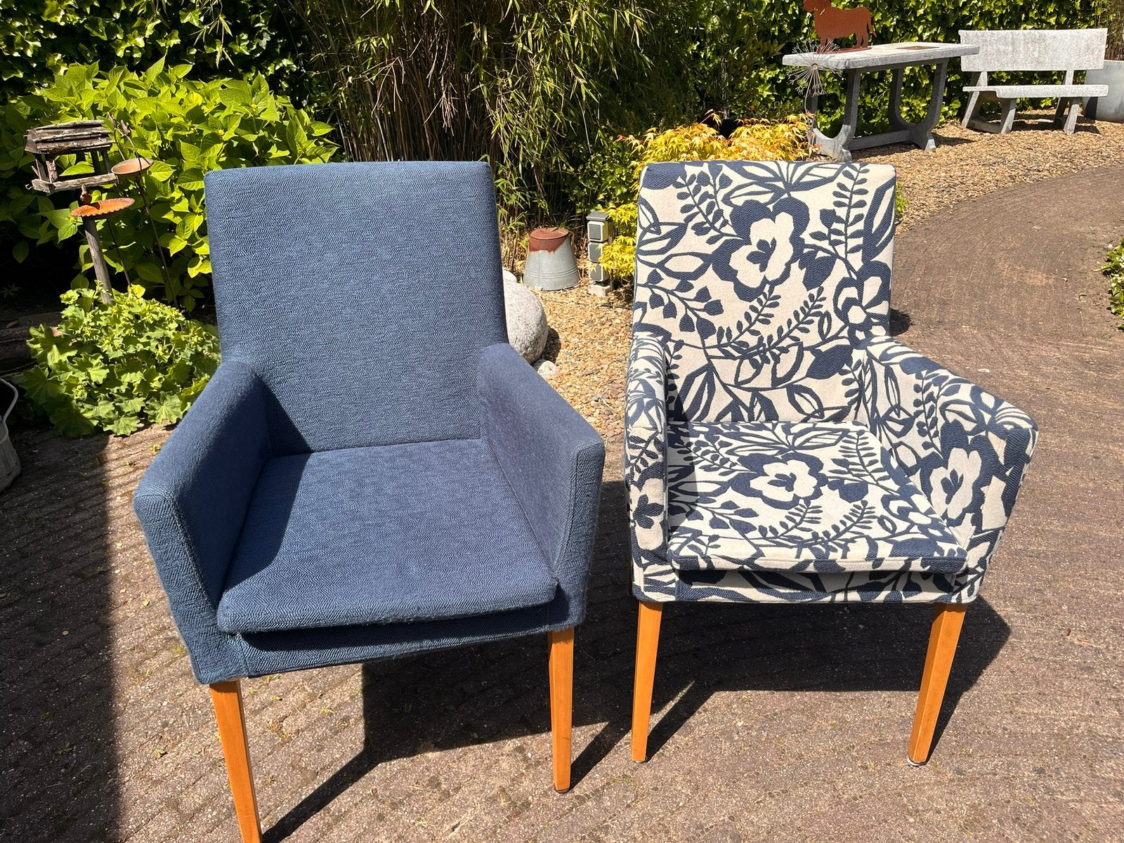 6 Stevige eetkamerstoelen te koop-in nette staat, Ophalen, Zo goed als nieuw, Blauw, Vijf, Zes of meer stoelen