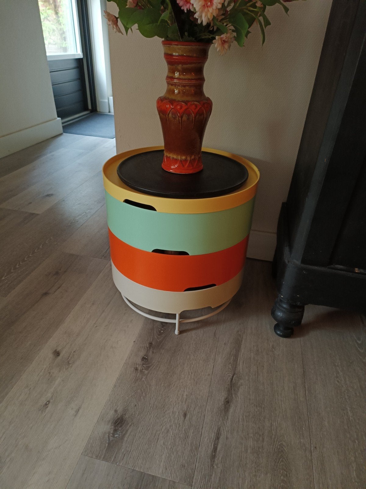 Vintage bijzettafel/opbergsysteem, stapelbaa, Kunststof, Zo goed als nieuw, Ophalen, 45 tot 60 cm