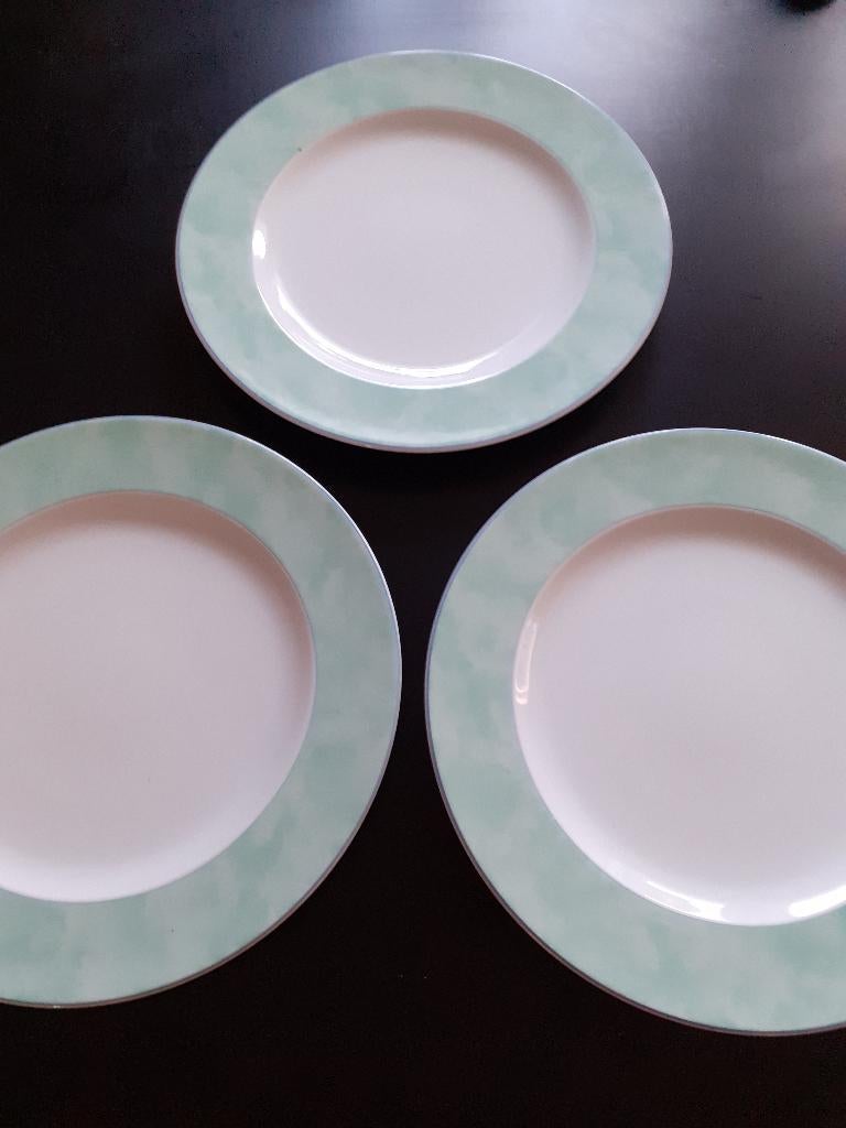 AH Merison grote pizzaborden groene rand, Huis en Inrichting, Keuken | Servies, Ophalen of Verzenden, Zo goed als nieuw, Bord(en)