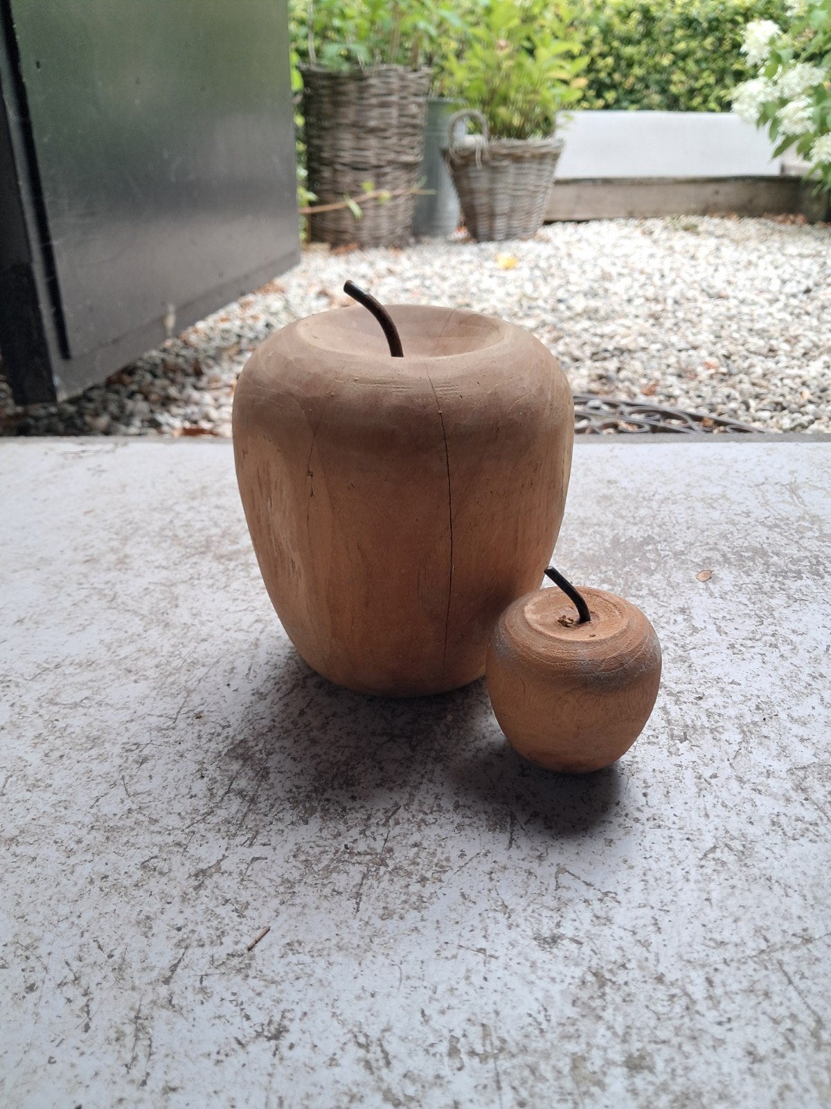 Set: grote en kleine houten appel, Huis en Inrichting, Woonaccessoires | Overige, Ophalen of Verzenden