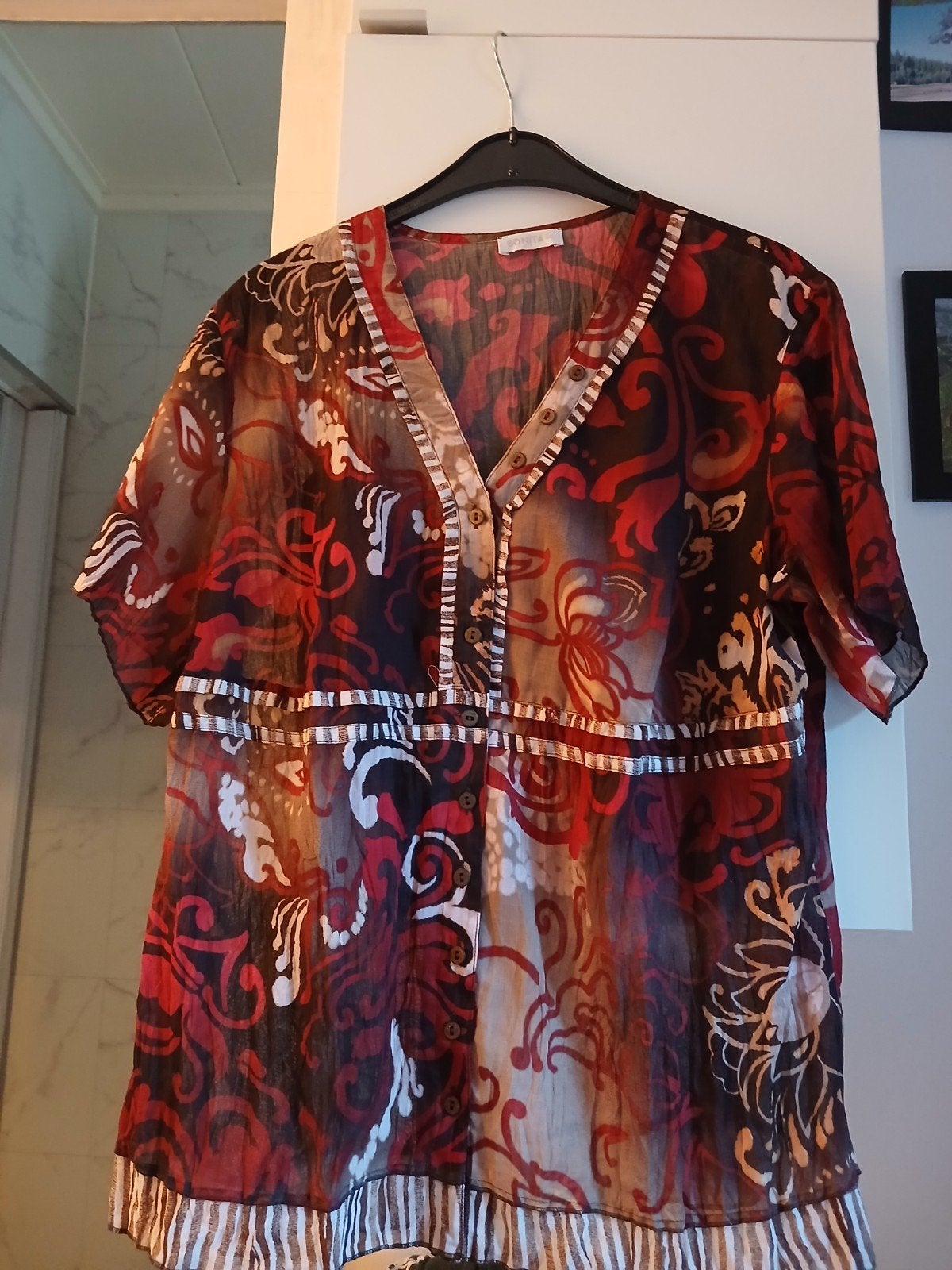 Bonita shirt mt. 44 en hemdje XL., Ophalen of Verzenden, Zo goed als nieuw, Maat 42/44 (L)
