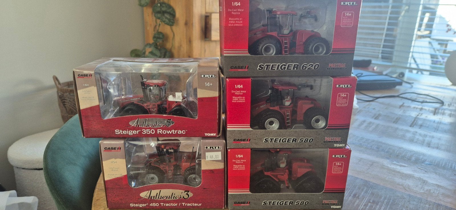 Case ih steiger quadtrac 350 620 580 450 580 ertl, Ophalen of Verzenden, Nieuw, Tractor of Landbouw