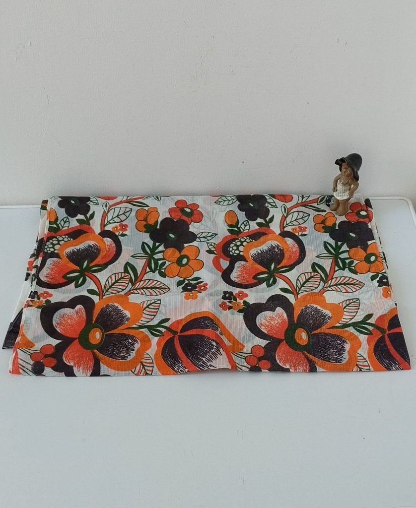 Prachtig  tafelkleed tafel vintage jaren 70 – 220 x 140 cm, Overige materialen, Eu, Eu, Geschikt voor buiten