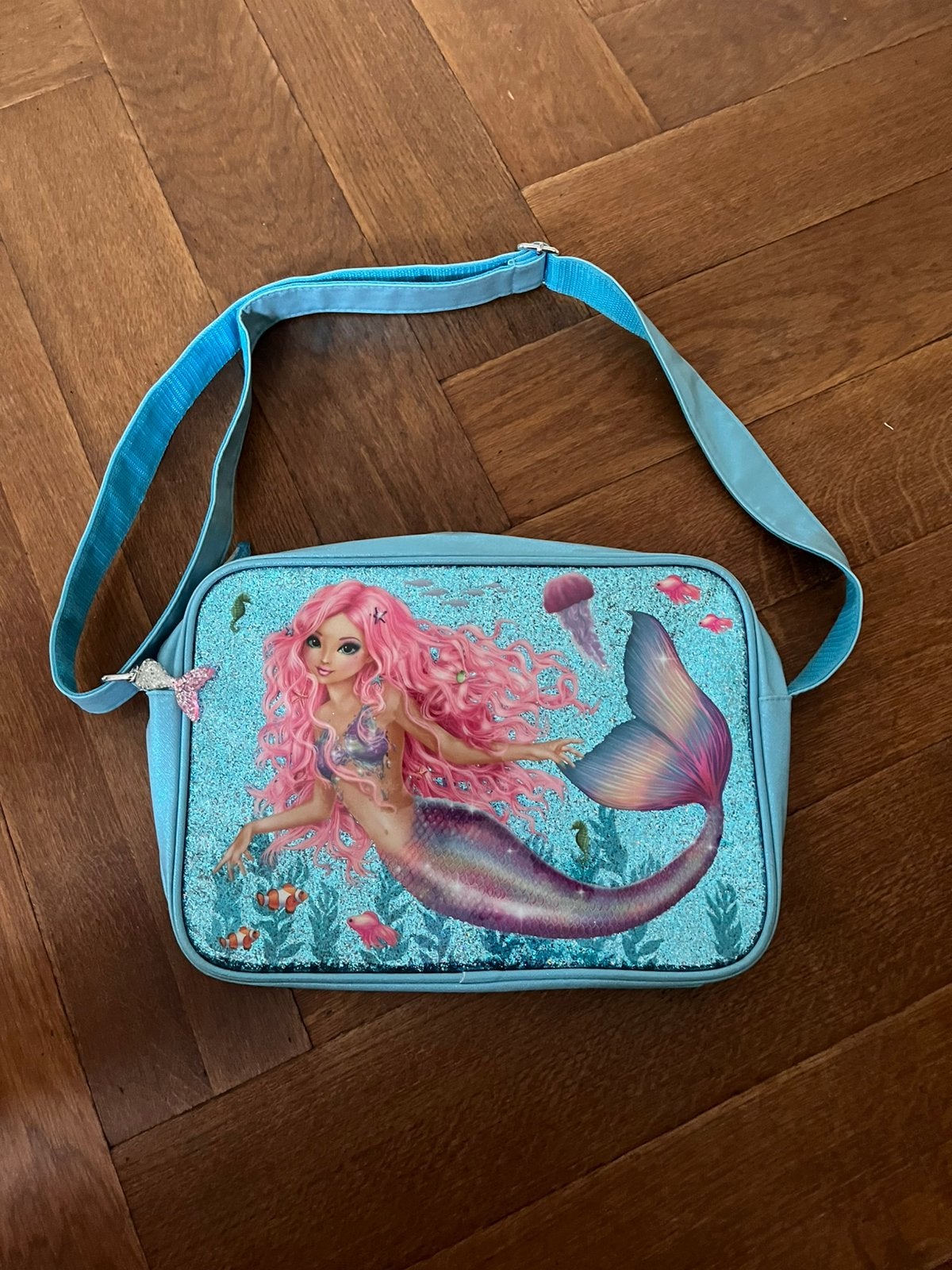 Topmodel tas schooltas zeemeermin blauw, Ophalen, Zo goed als nieuw, Blauw, Rugtas