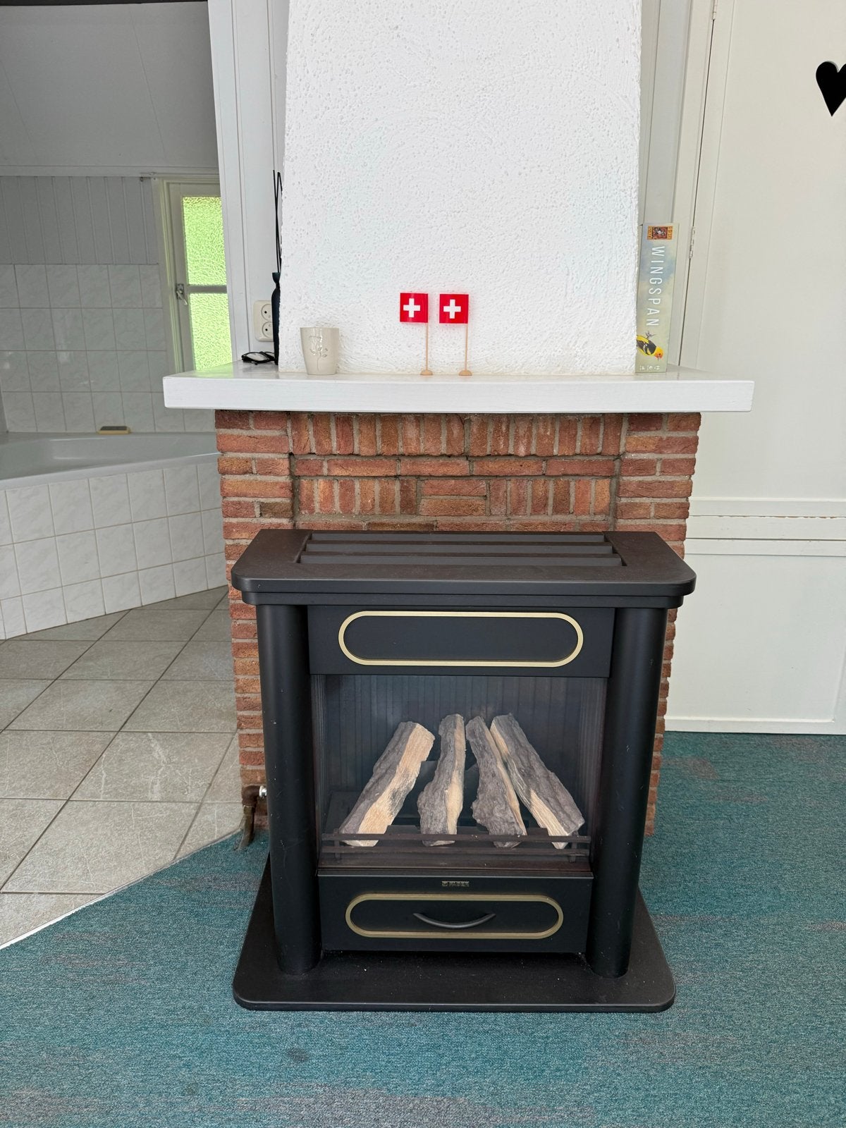 Gezellige Faber gaskachel - Heerlijke warmte!, Huis en Inrichting, Ophalen, Gebruikt, Gas, Vrijstaand