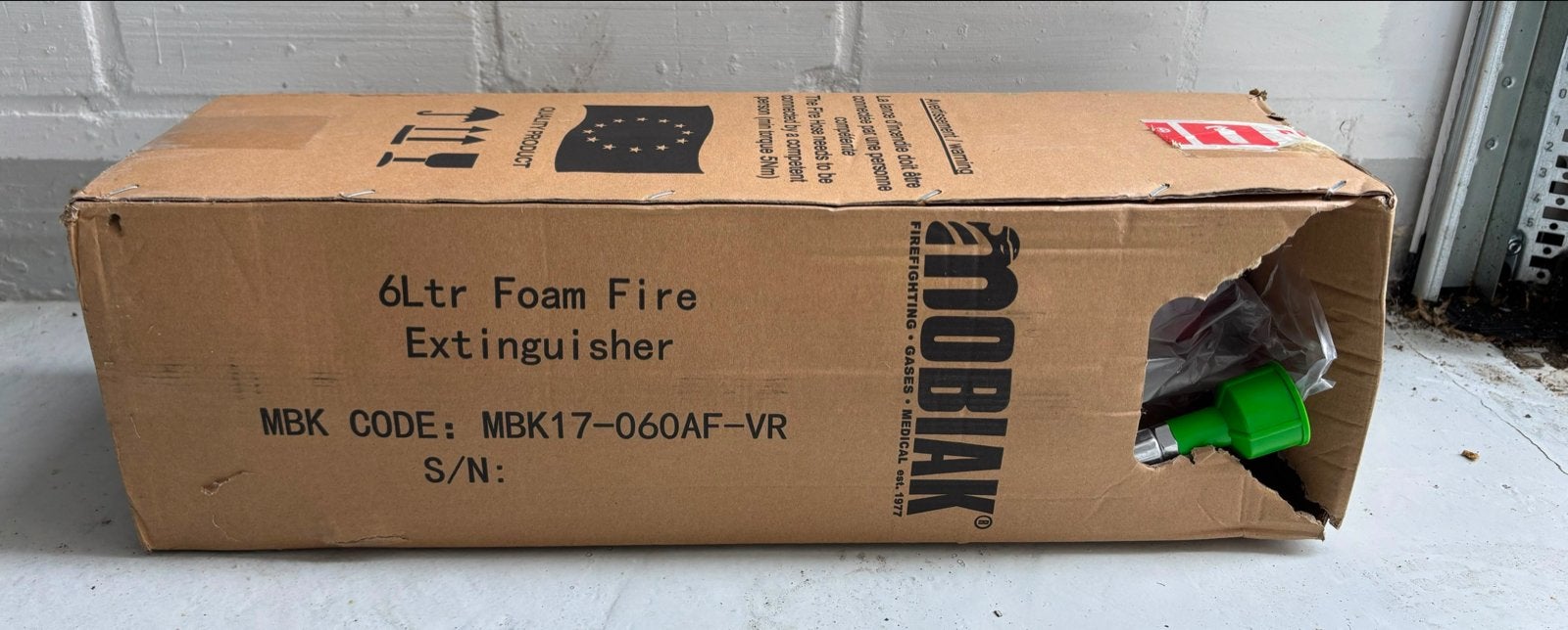 Nieuwe Mobiak 6L Schuim Brandblusser - Ongeopend, Ophalen, Nieuw, Brandblusser