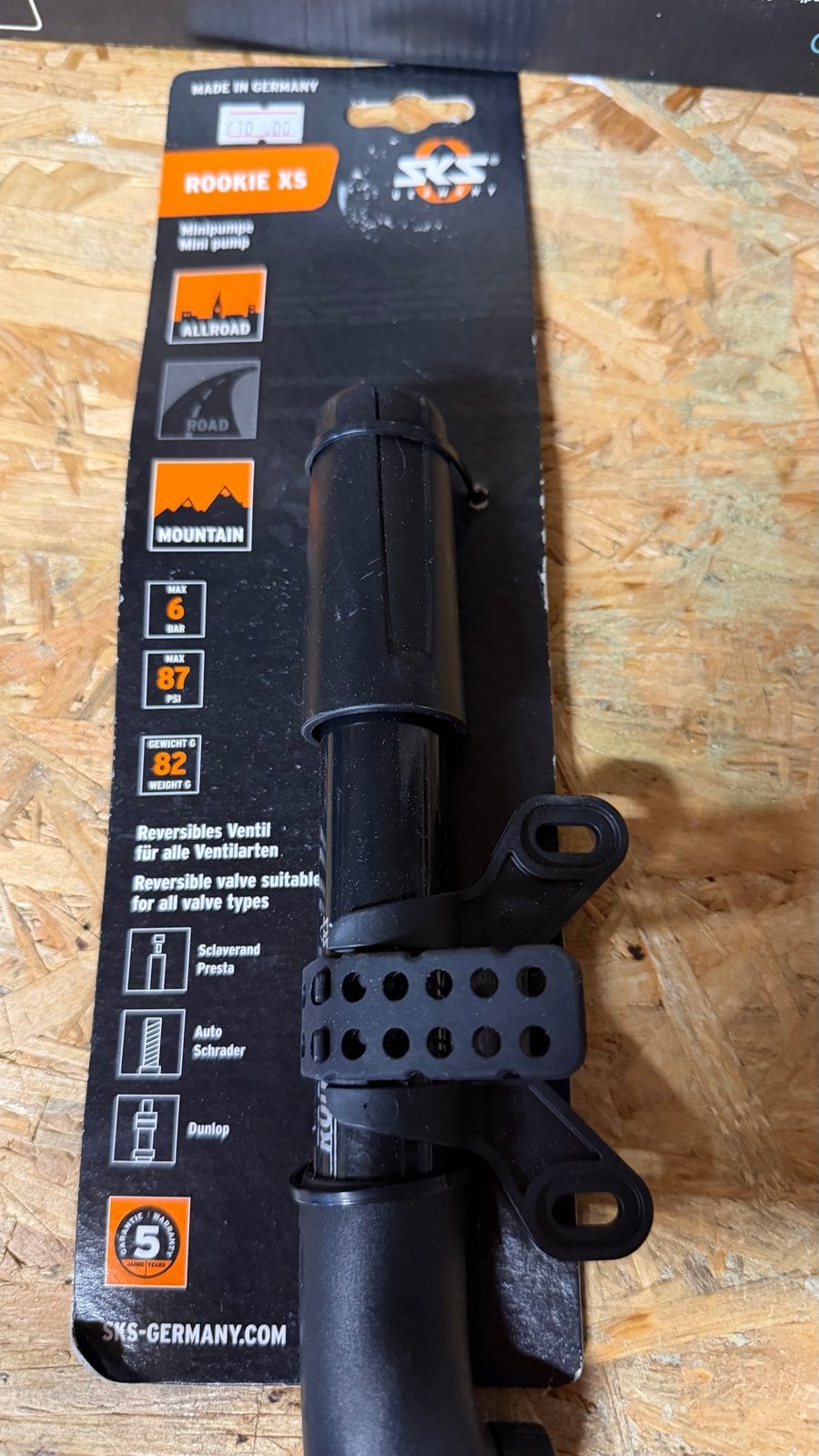 SKS Rookie XS Minipomp voor alle ventielen, nieuw in verpakk, Ophalen, Nieuw