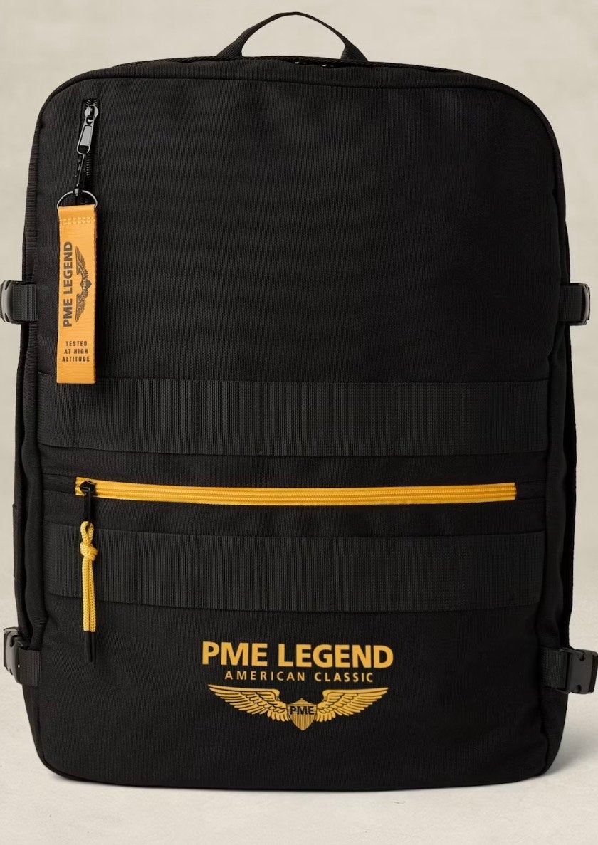 PME Legend Rugzak Zwart met Gele Details, Ophalen, Nieuw, 25 tot 40 cm, Overige merken