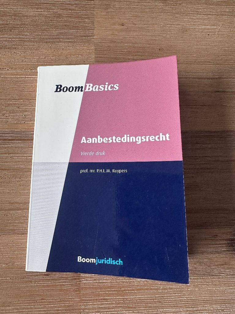 Boombasics Aanbestedingsrecht boekje, Boeken, Boomjuridisch, Zo goed als nieuw, Beta, HBO