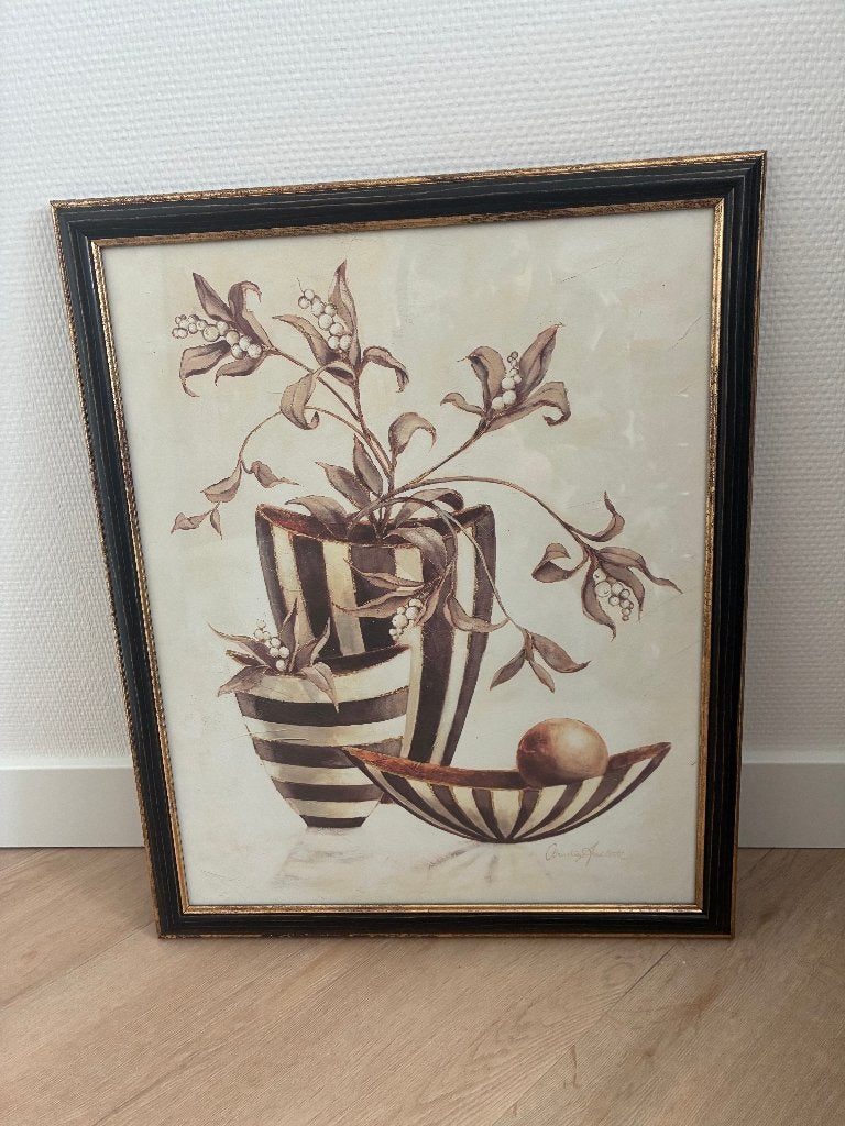Art print Salerno ingelijst van Claudia Ancilotti 45x55cm, Ophalen, Achter glas, Print, Bloemen