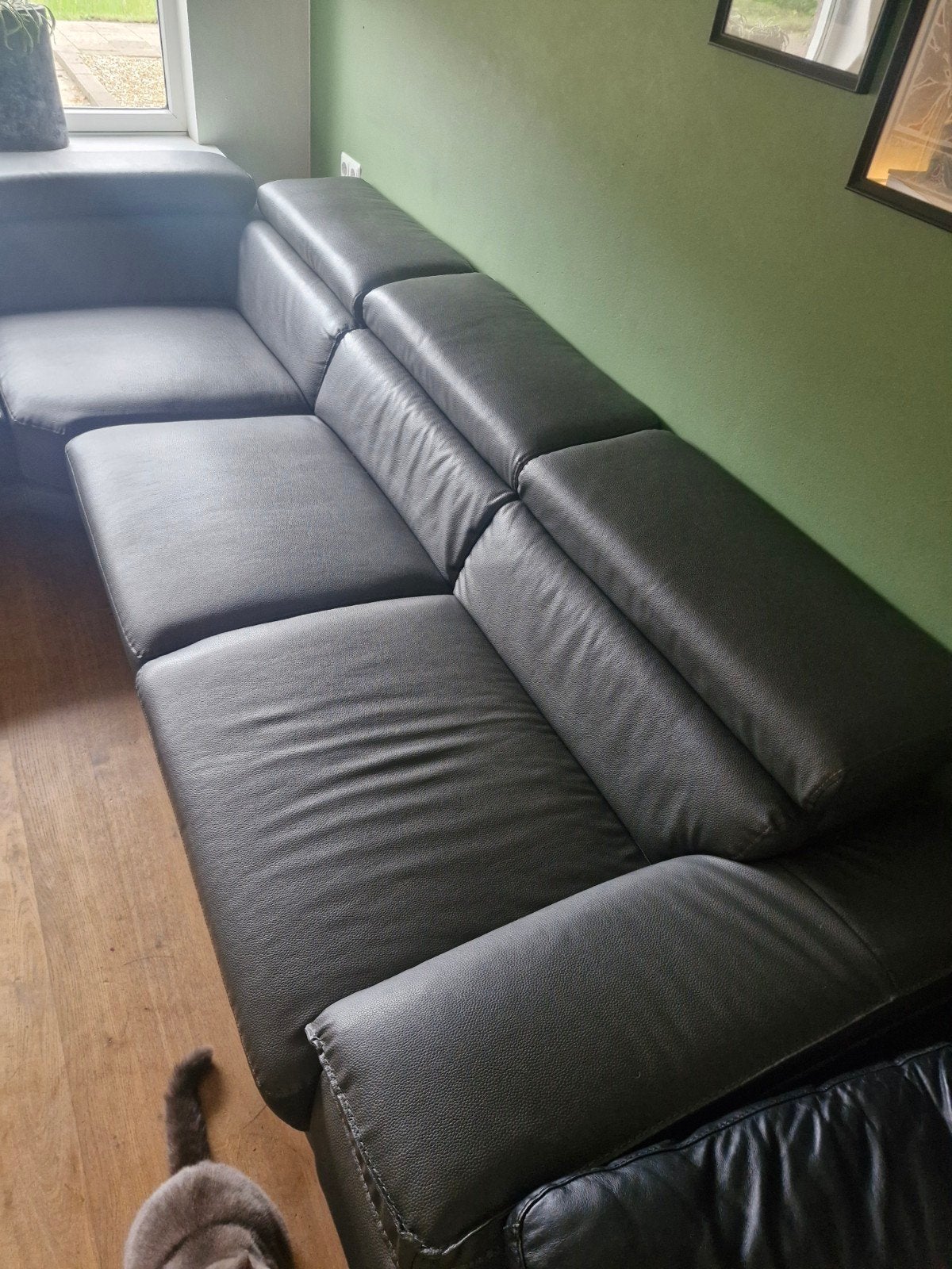 Leren hoekbank 290x220x103, Ophalen of Verzenden
