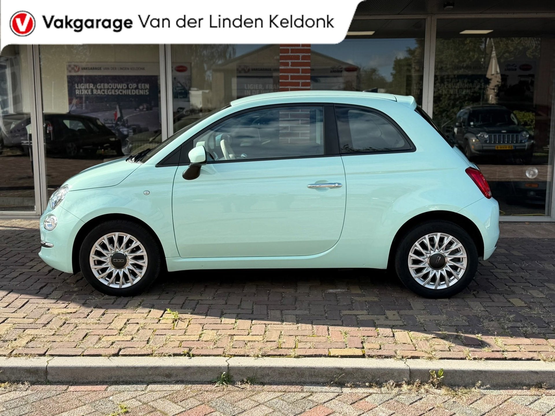Fiat 500 1.0 Hybrid Lounge Mint groen 1e eigenaar, Dealer onderhouden, 4 stoelen, Leder en Stof, Origineel Nederlands