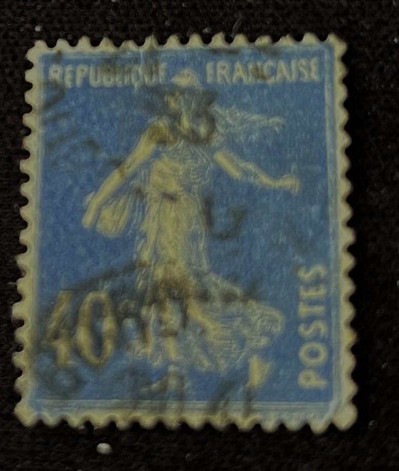 1927 Frankrijk Semeuse 40c Yvert 237 gebruikt, Verzenden, Gestempeld