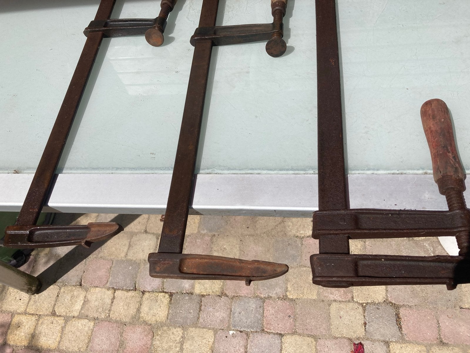 Set van 3 robuuste lijmklemmen, Ophalen of Verzenden, Gebruikt, Klem
