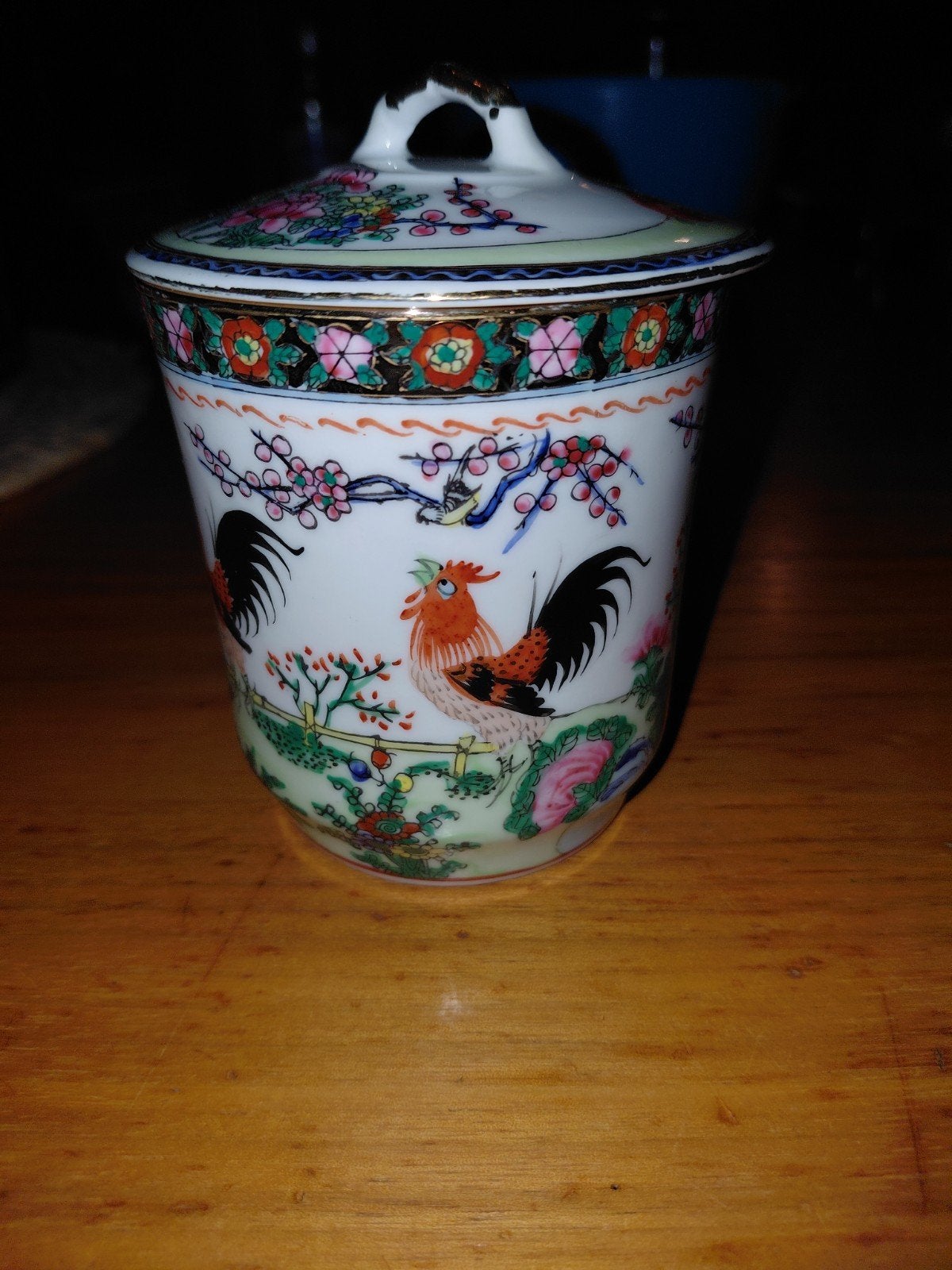Antieke Chinese porseleinen pot met deksel, Ophalen of Verzenden