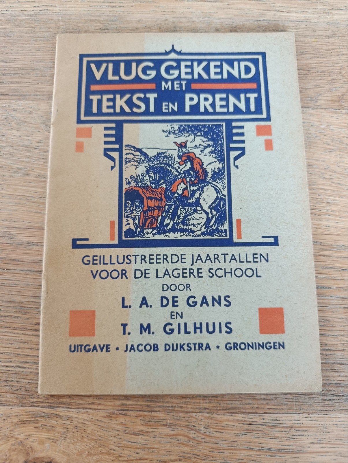 Vlug gekend met tekst en prent, L.A. de Gans, Antiek en Kunst, Ophalen of Verzenden