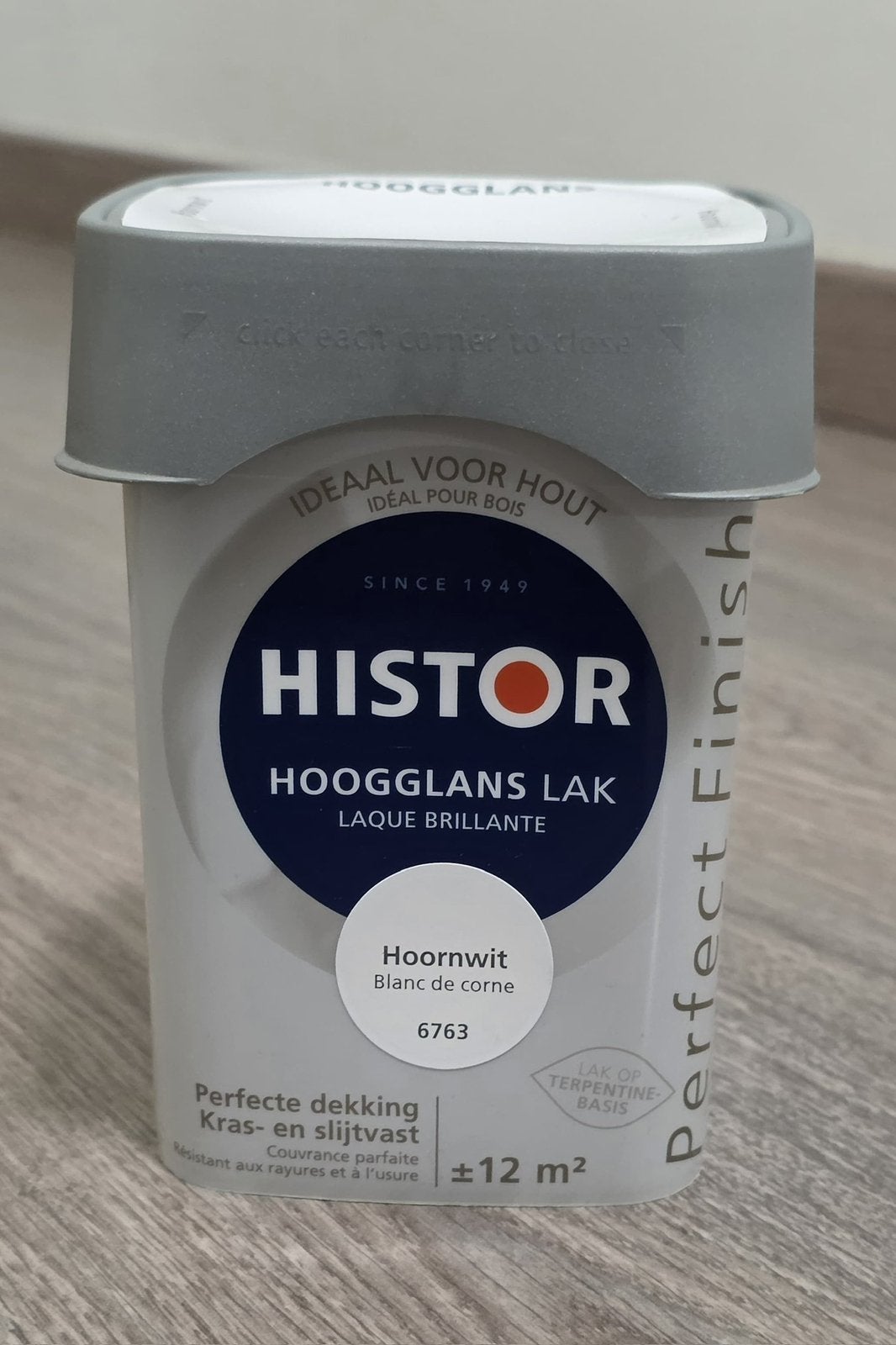 HISTOR lak hoornwit RAL 6763 Hoogglans 10x0,75L, Ophalen of Verzenden, Nieuw, Wit, Lak