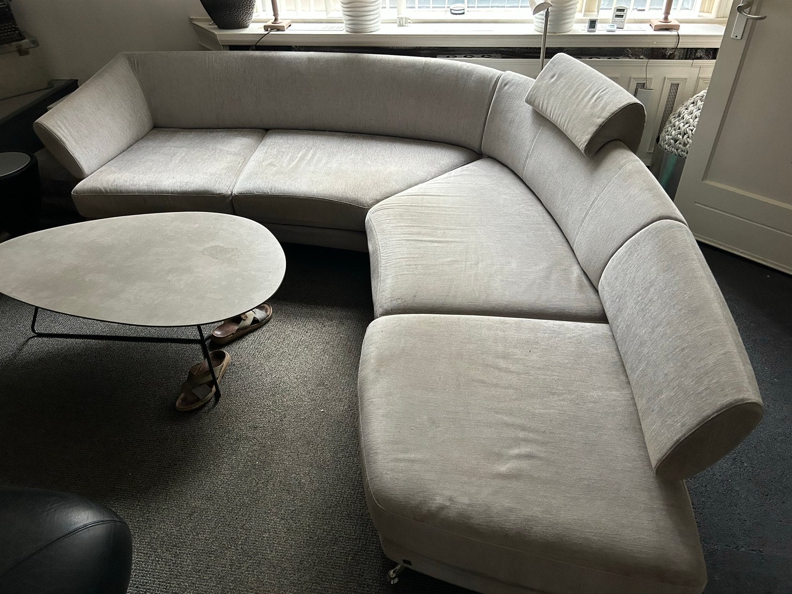 Rolf Benz 222 design bank - Hoekbank/Ziteiland, Huis en Inrichting, Ophalen, 250 tot 300 cm, Gebruikt, 125 tot 150 cm
