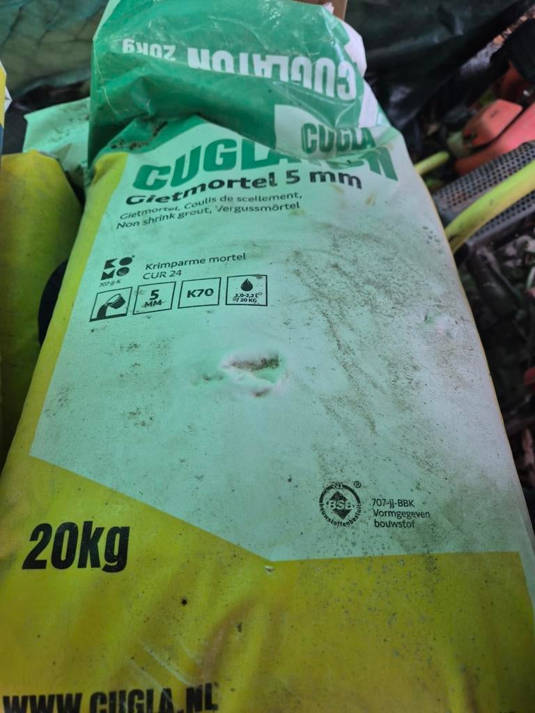 Gietmortel 5mm - 20kg zak 3 zakken, Ophalen of Verzenden, Nieuw, Overige typen