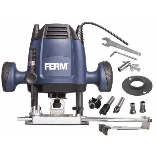 Bovenfreesmachine Ferm PRM1021, Ophalen of Verzenden, Zo goed als nieuw, Bovenfrees, Skilsaw, Ferm, Bosch