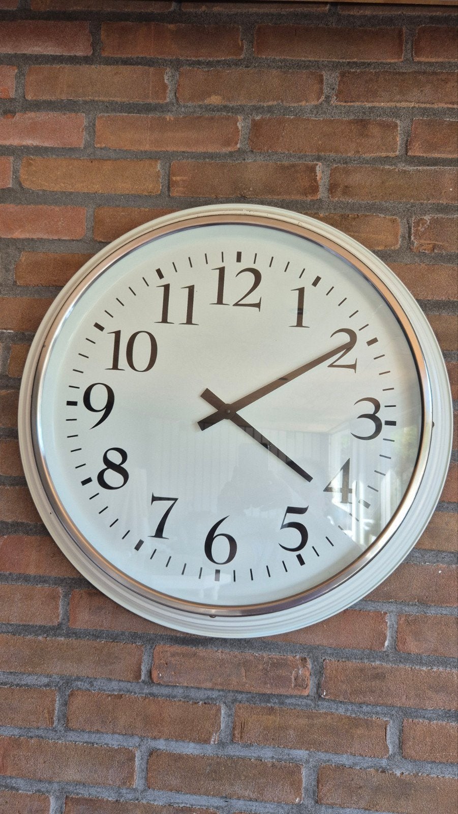 Grote witte wandklok met analoge weergave, Ophalen, Wit, Analoog, Overige merken
