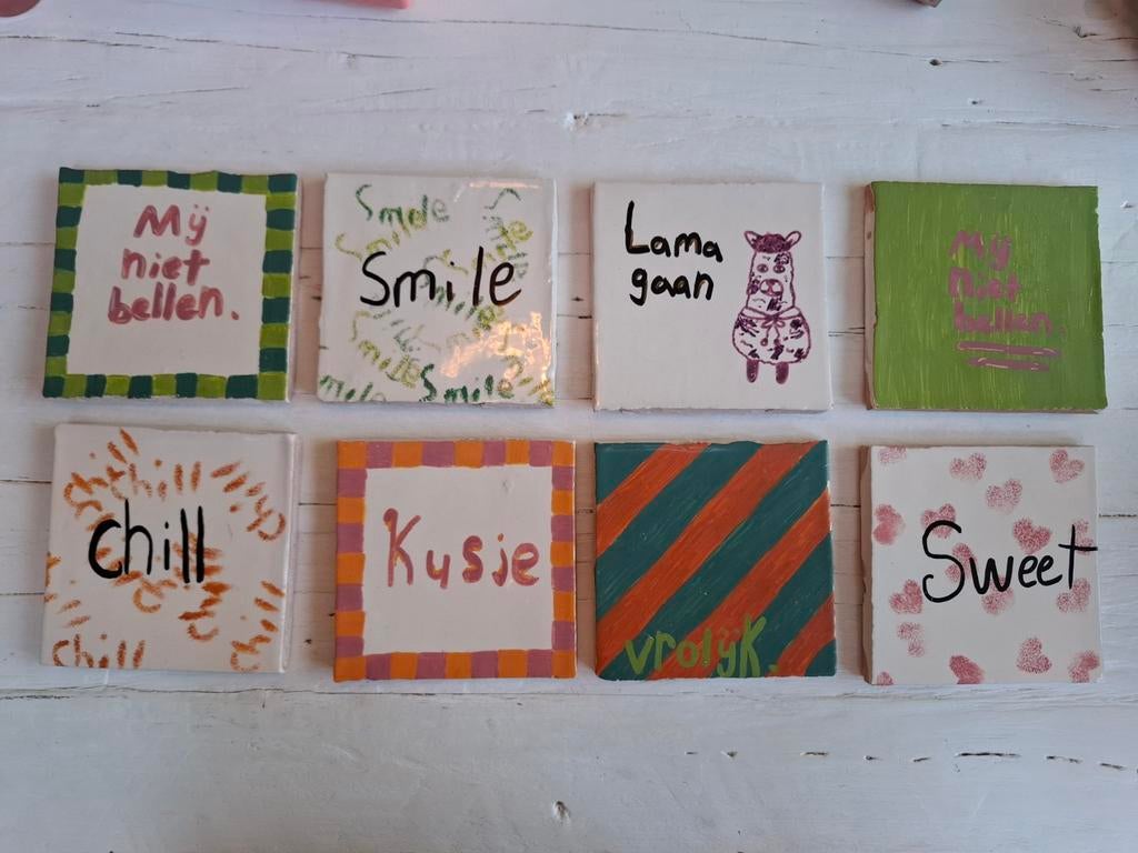 Leuke tekst tegeltjes van 12x12 cm 3 euro, Ophalen of Verzenden