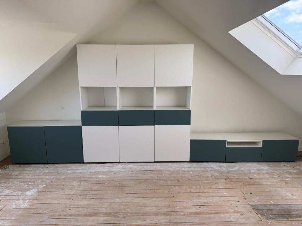 BESTÅ Kastenwand - TV-meubels (2x), Huis en Inrichting, Kasten | Wandmeubels, Ophalen, Gebruikt, Met deur(en), 150 tot 200 cm