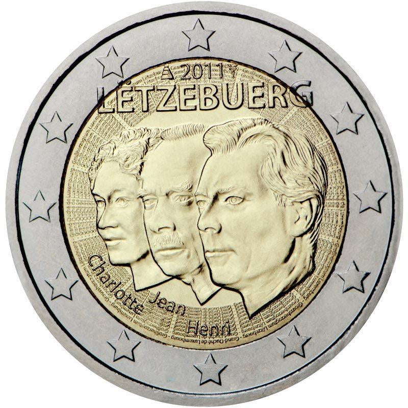 2 euro Luxemburg 2011 - Jean (UNC), Ophalen of Verzenden, Luxemburg, 2 euro, Losse munt
