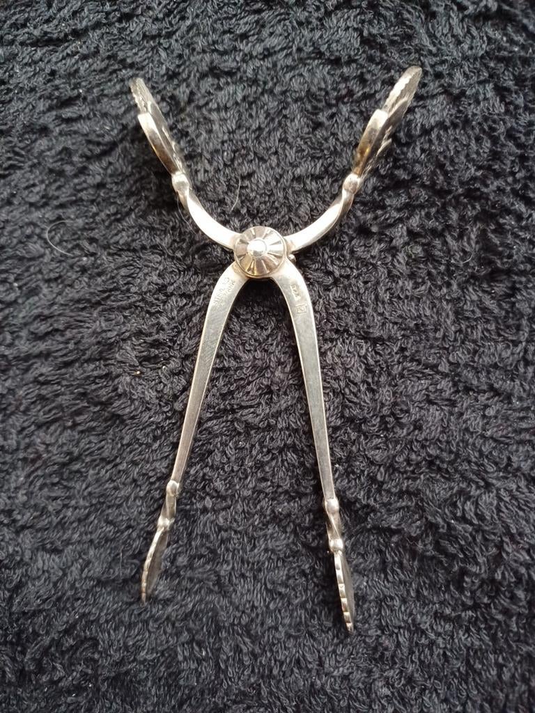 Sterling Zilveren Suikerklontjestang Georg Jensen Denmark, Ophalen of Verzenden