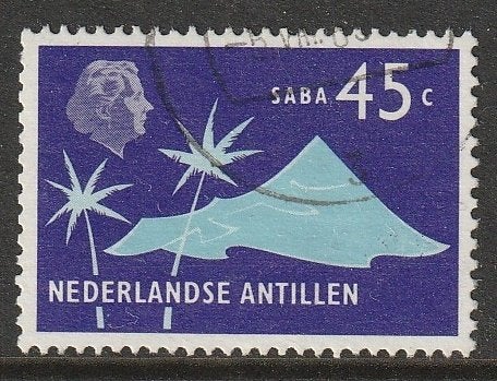 Antillen 1973 460 Saba 45c, Gest, Postzegels en Munten, Postzegels | Nederlandse Antillen en Aruba, Ophalen of Verzenden, Gestempeld