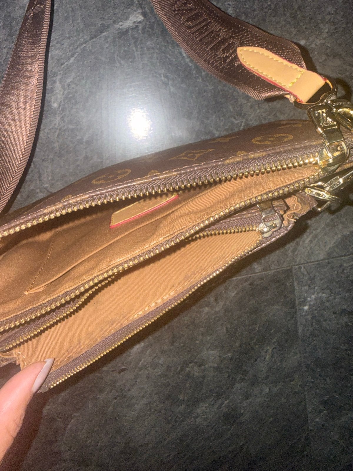 Louis Vuitton Multi Pochette Accessoires, Ophalen of Verzenden, Gebruikt, Bruin, Schoudertasje
