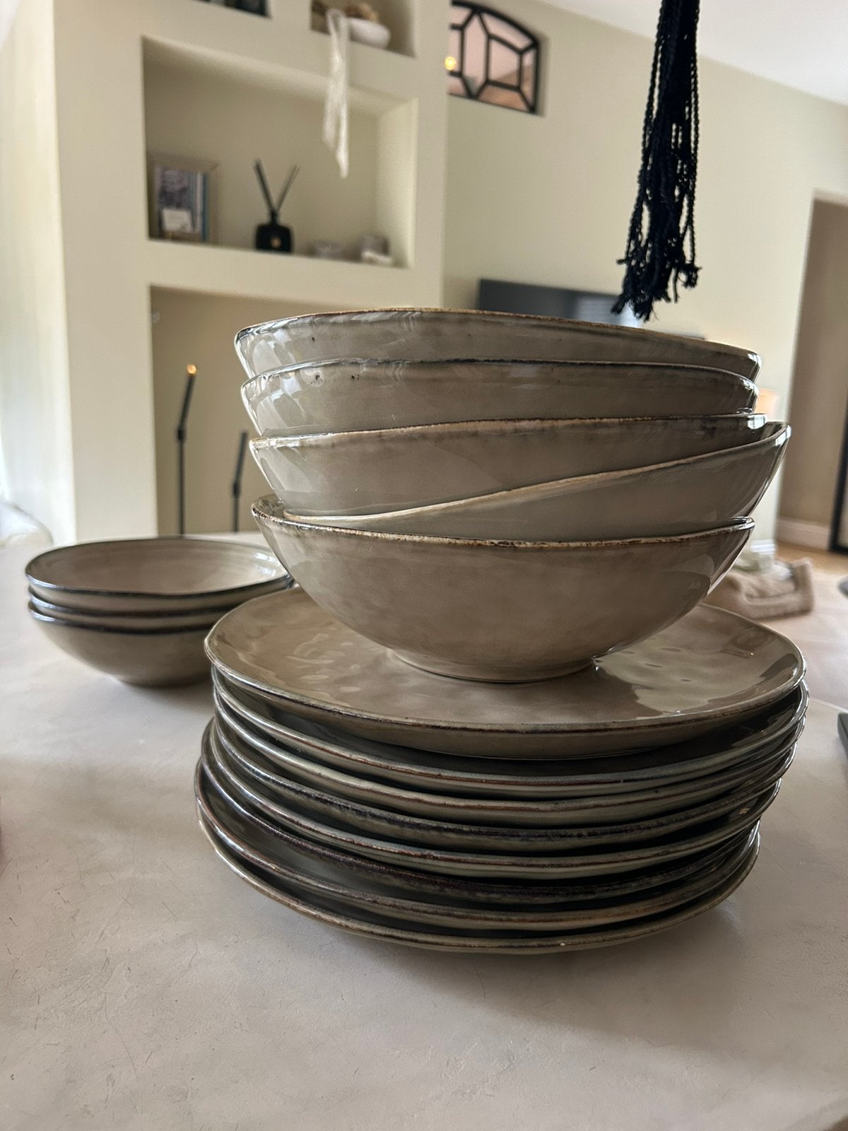 Xenos Toscane servies Beige, Ophalen of Verzenden