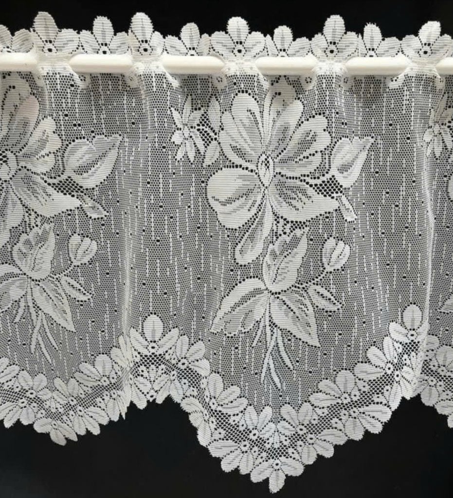 Kort gordijntje / valletje met hoogte 38cm, Vitrage, Wit, Nieuw, Ophalen of Verzenden