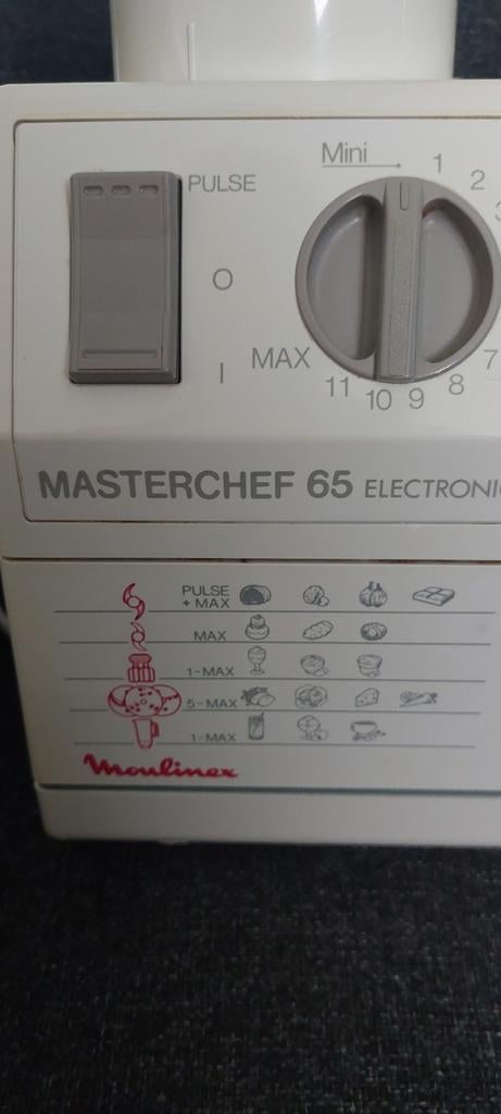 Moulinex Masterchef 65 Electronic Foodprocessor, Witgoed en Apparatuur, Keukenmixers, Gebruikt, 1 tot 2 liter, 3 snelheden of meer