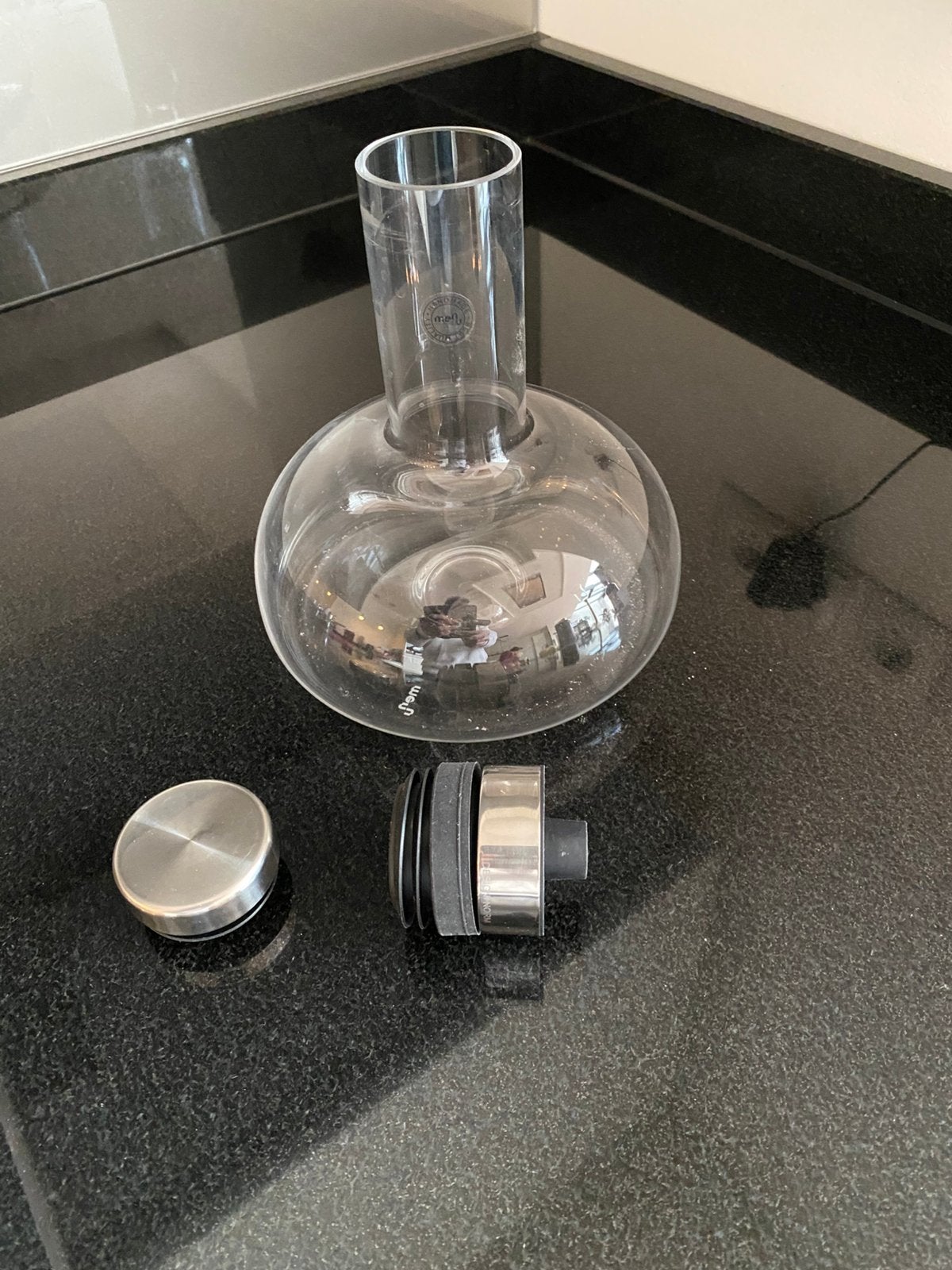 Decanteerkaraf ( menu ), Ophalen, Gebruikt, Glas